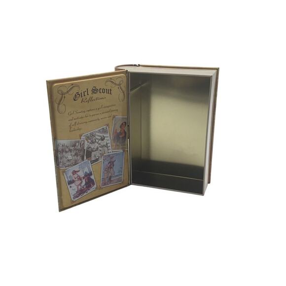 Girl Scouts Reflections Book Shaped Tin Keepsake Box Vintage Style - Picture 3 of 8